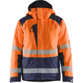 Blaklader High Vis Winter Jacket, Orange/Navy Blue