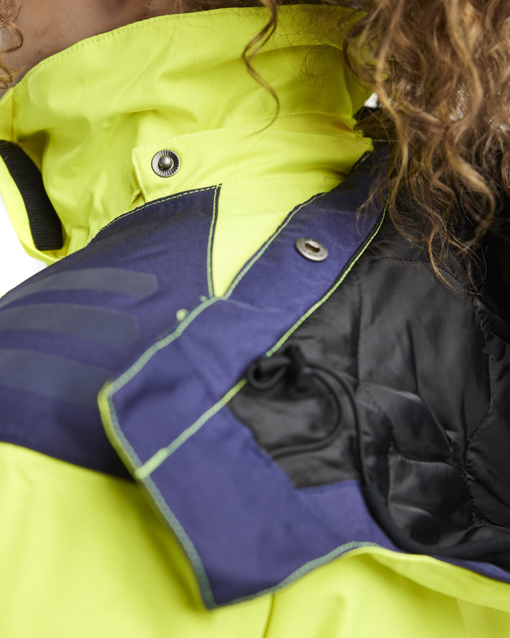 Blaklader High Vis Women's Winter Jacket, Yellow/Navy Blue (7)