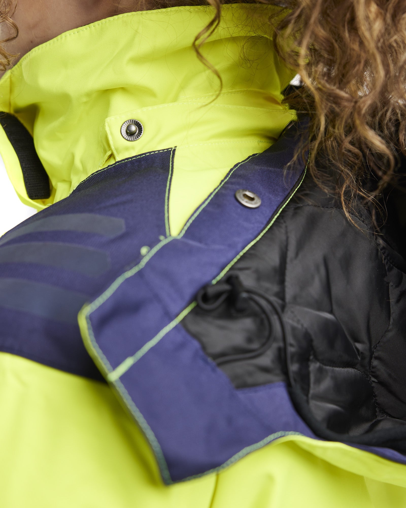Blaklader High Vis Women's Winter Jacket, Yellow/Navy Blue (7)