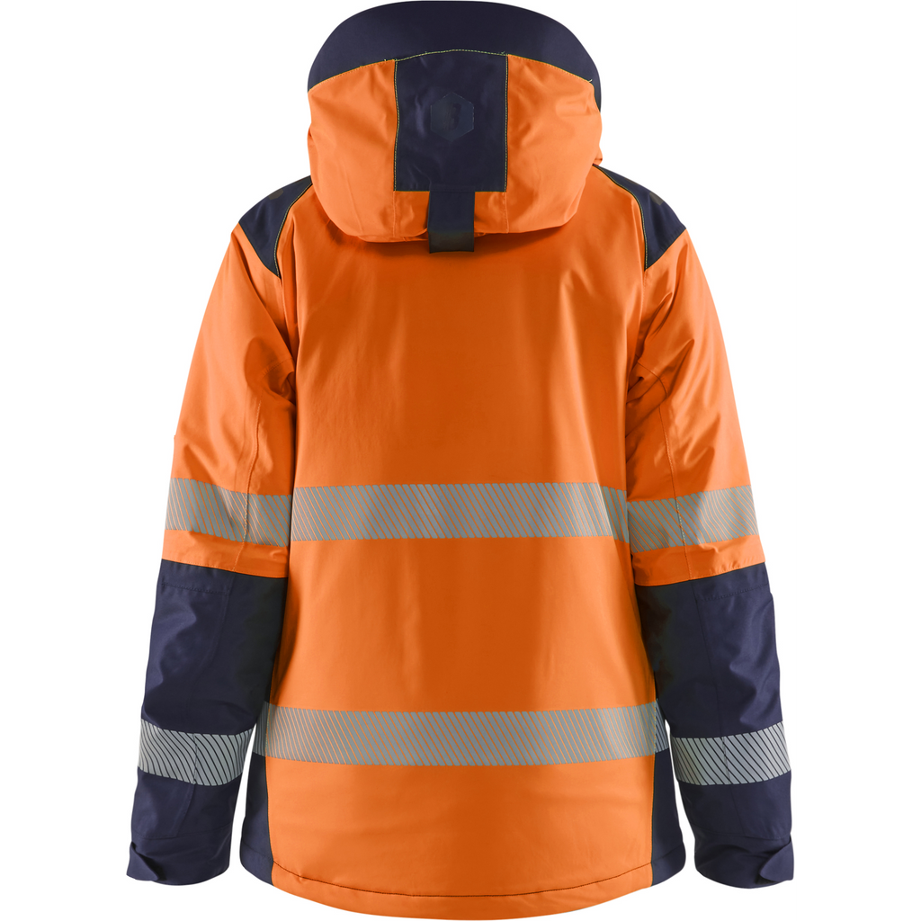 Blaklader High Vis Ladies Winter Jacket, Orange/Navy Blue (4)
