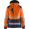 Blaklader High Vis Ladies Winter Jacket, Orange/Navy Blue