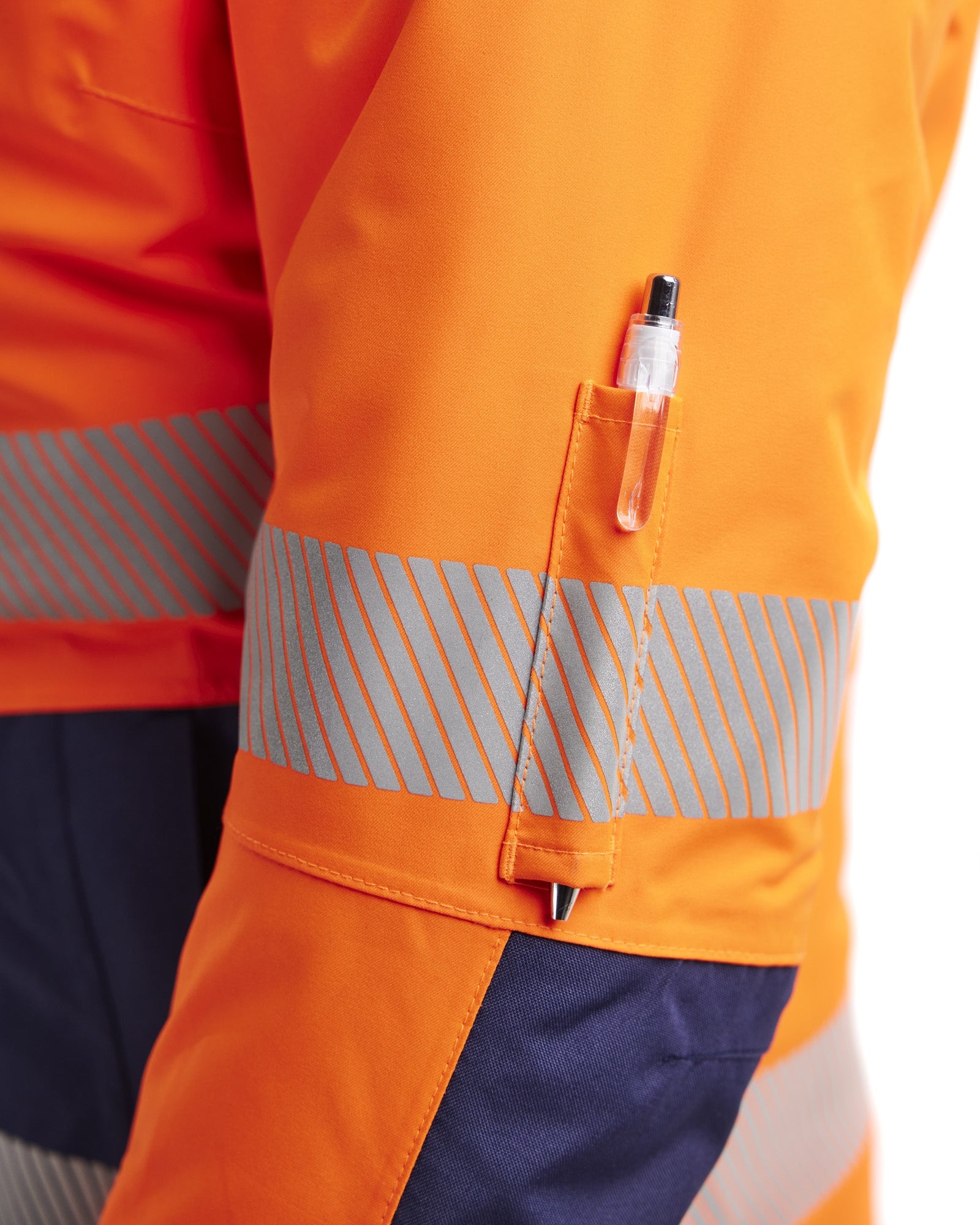 Blaklader High Vis Ladies Winter Jacket, Orange/Navy Blue (6)