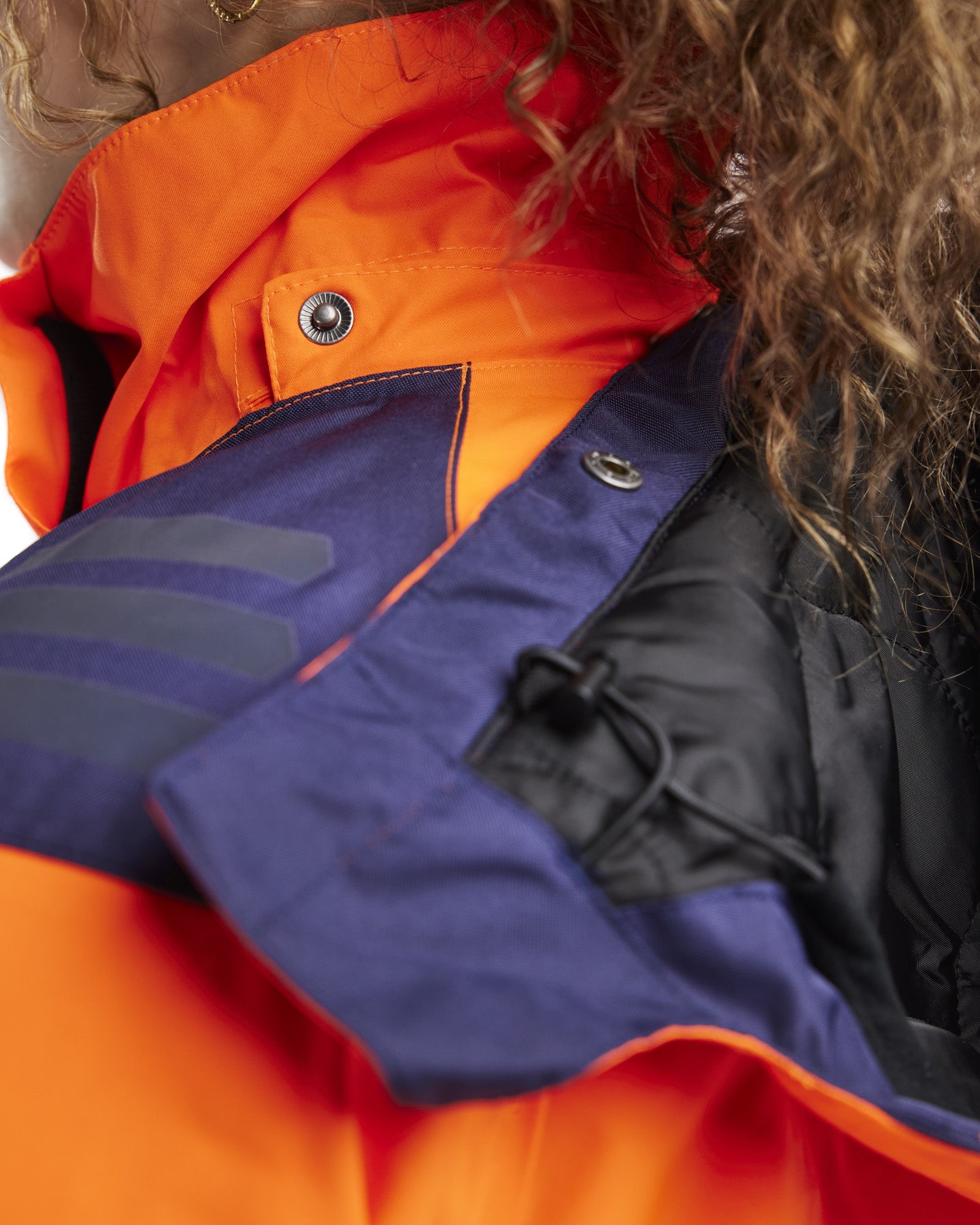 Blaklader High Vis Ladies Winter Jacket, Orange/Navy Blue (7)