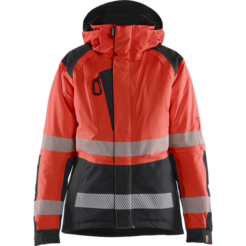 Blaklader High Vis Ladies Winter Jacket, Red/Black