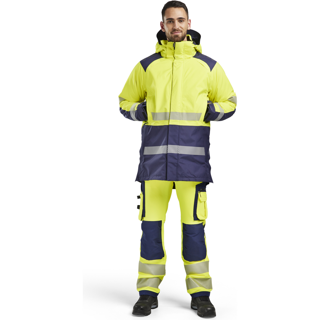 Blaklader High Vis Winter Parka, Yellow/Navy Blue (5)