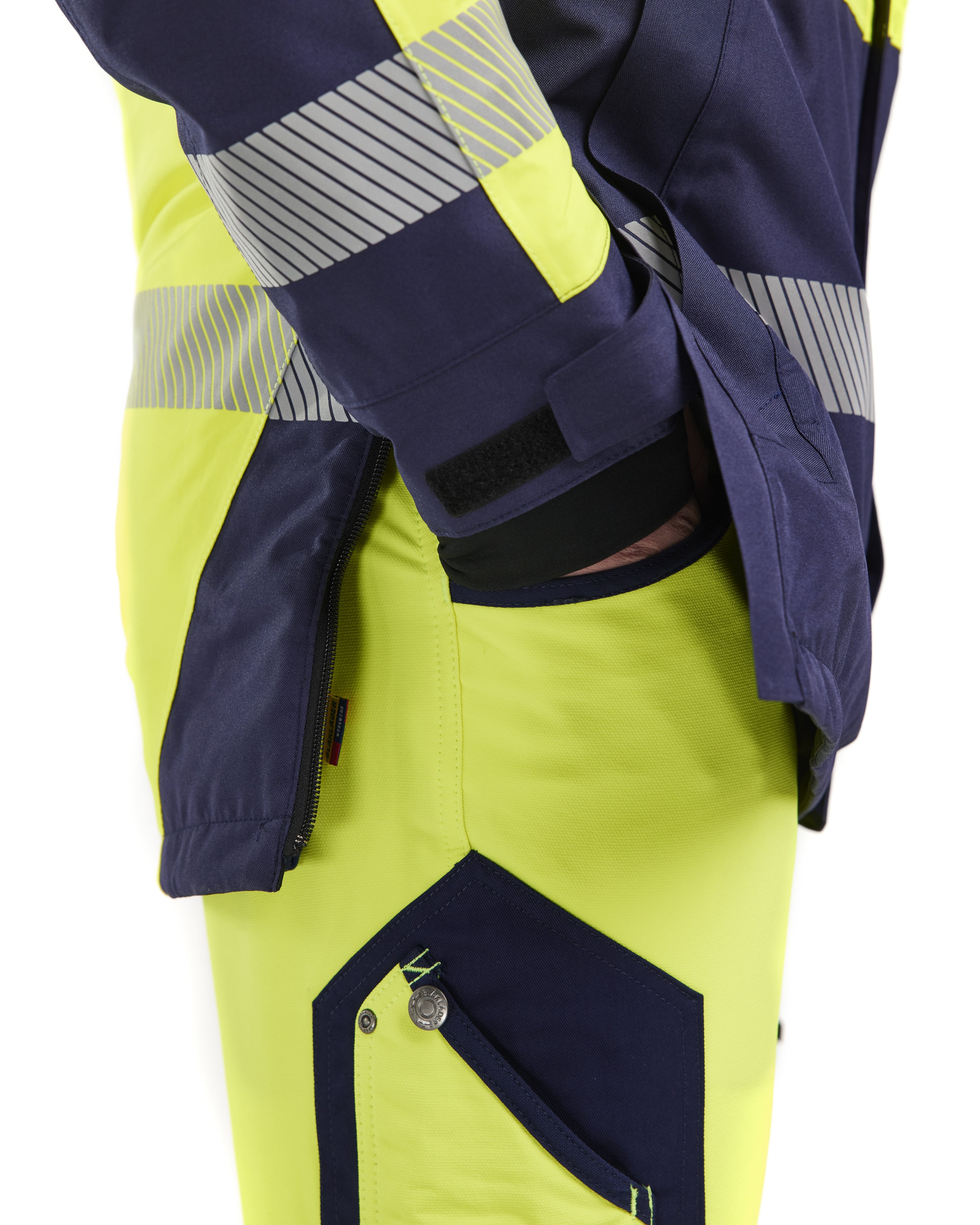 Blaklader High Vis Winter Parka, Yellow/Navy Blue (7)