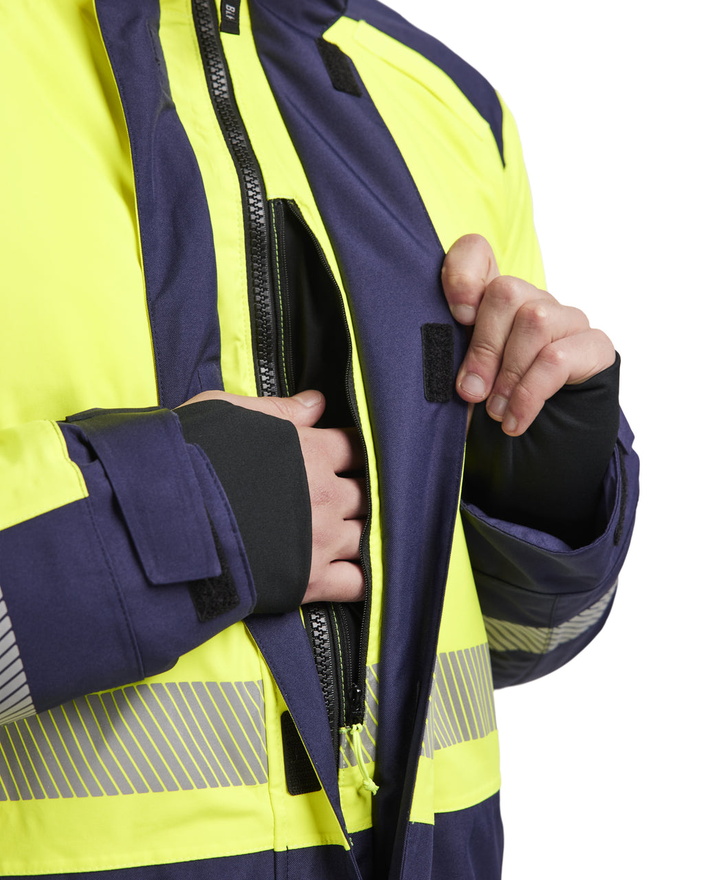 Blaklader High Vis Winter Parka, Yellow/Navy Blue (8)
