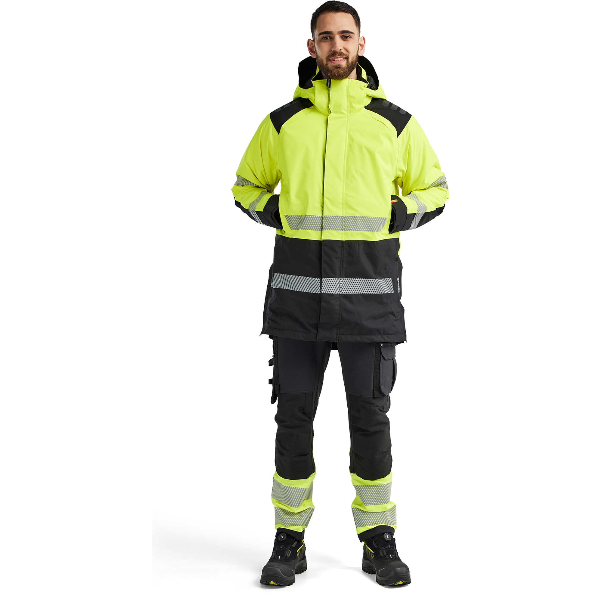 Blaklader High Vis Winter Parka, Yellow/Black (5)