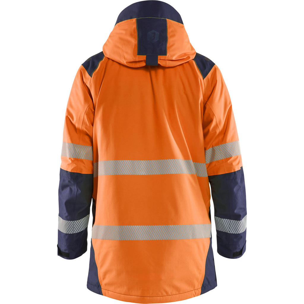 Blaklader High Vis Winter Parka, Orange/Navy Blue (4)