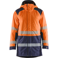 Blaklader High Vis Winter Parka, Orange/Navy Blue