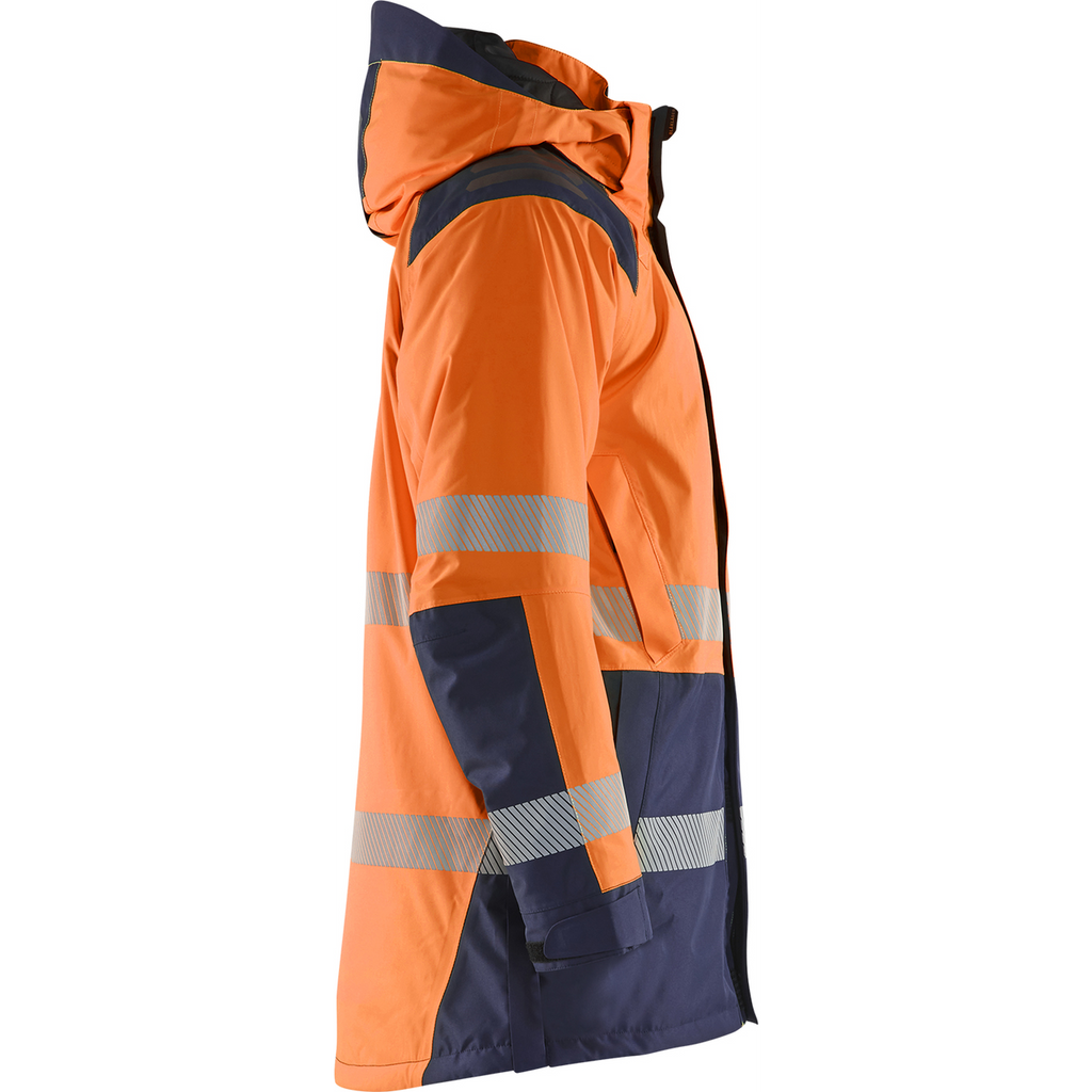 Blaklader High Vis Winter Parka, Orange/Navy Blue (2)