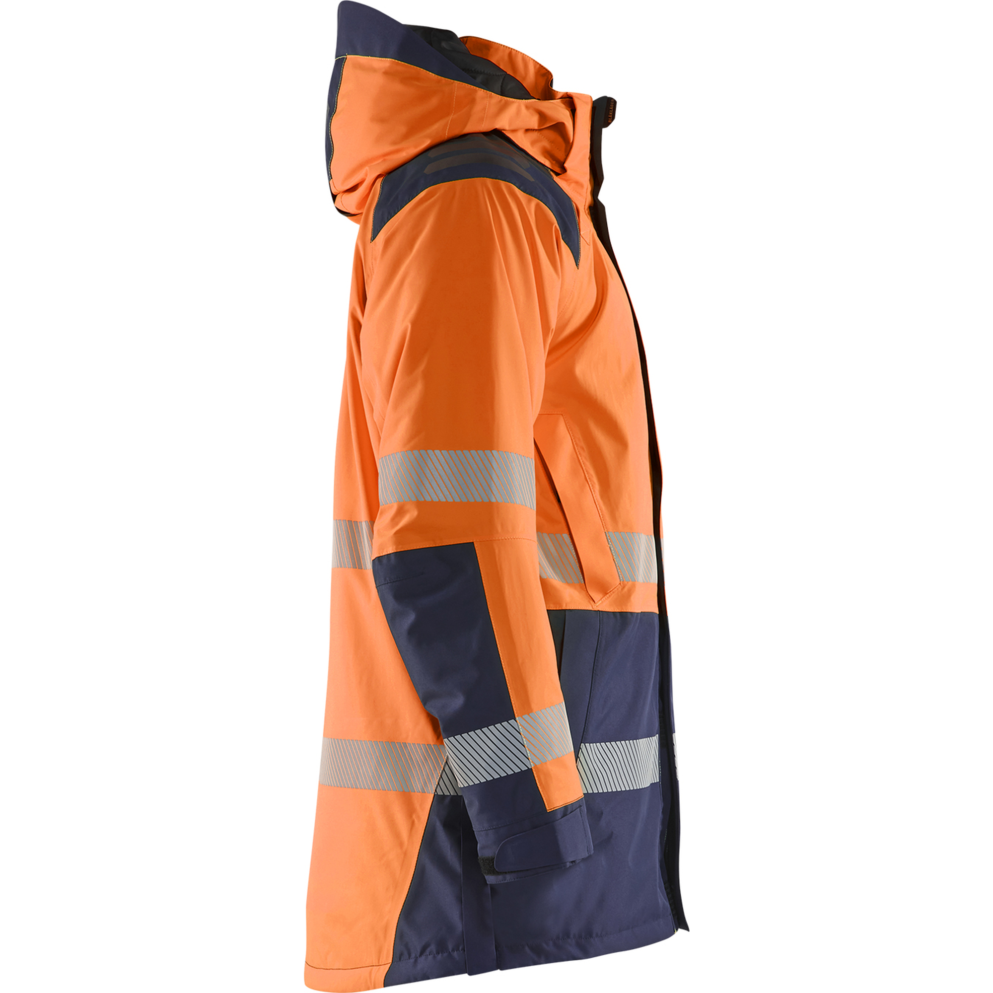 Blaklader High Vis Winter Parka, Orange/Navy Blue (2)