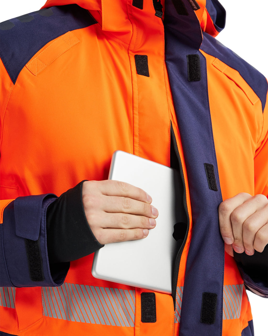 Blaklader High Vis Winter Parka, Orange/Navy Blue (6)