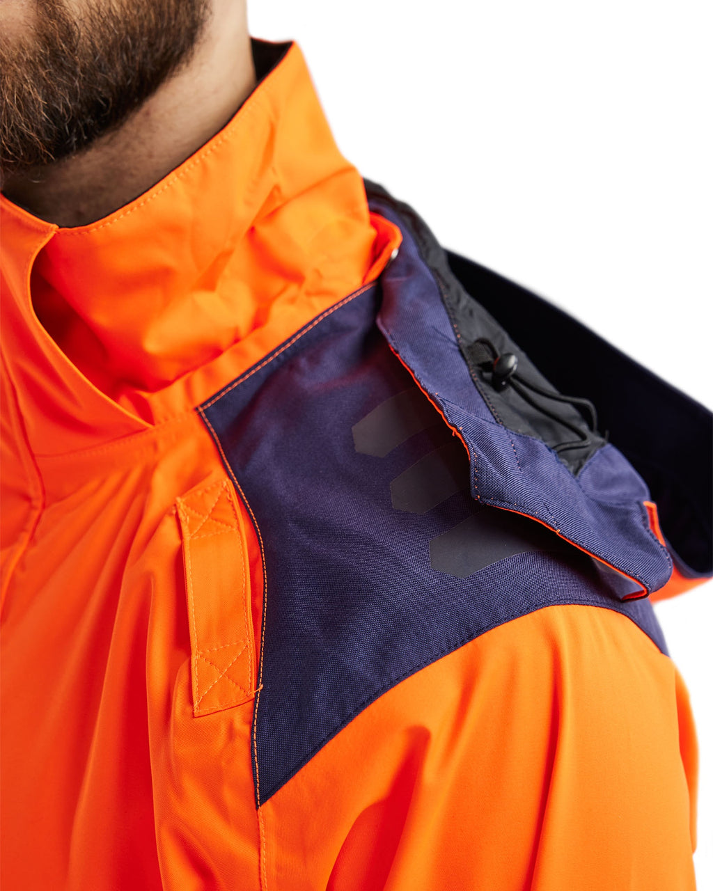 Blaklader High Vis Winter Parka, Orange/Navy Blue (7)