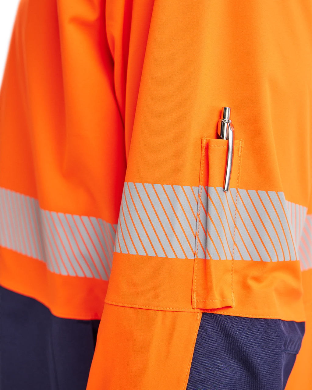 Blaklader High Vis Winter Parka, Orange/Navy Blue (8)