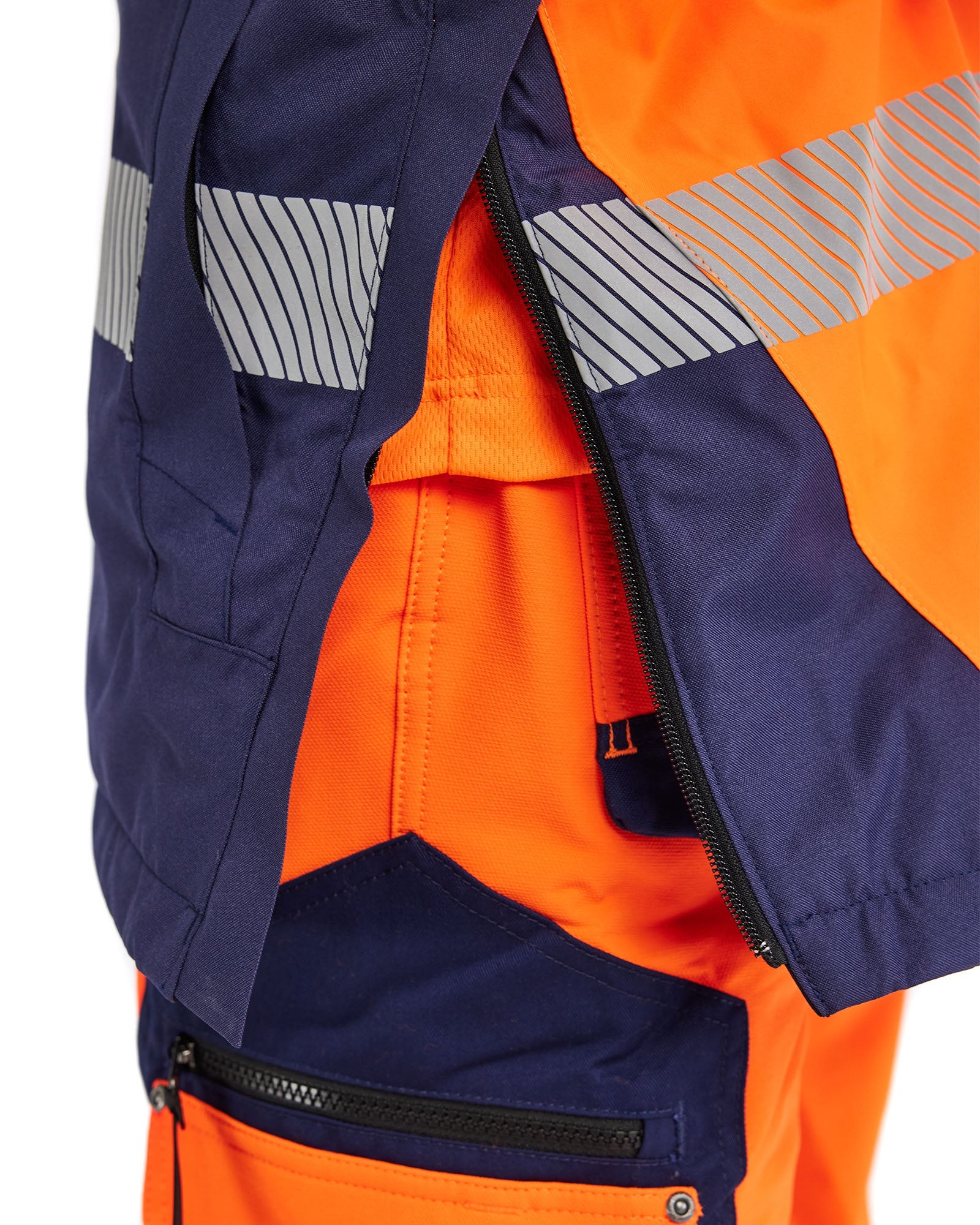 Blaklader High Vis Winter Parka, Orange/Navy Blue (9)