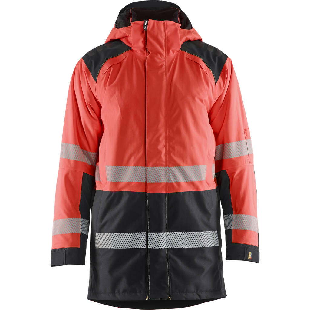 Blaklader High Vis Winter Parka, Red/Black