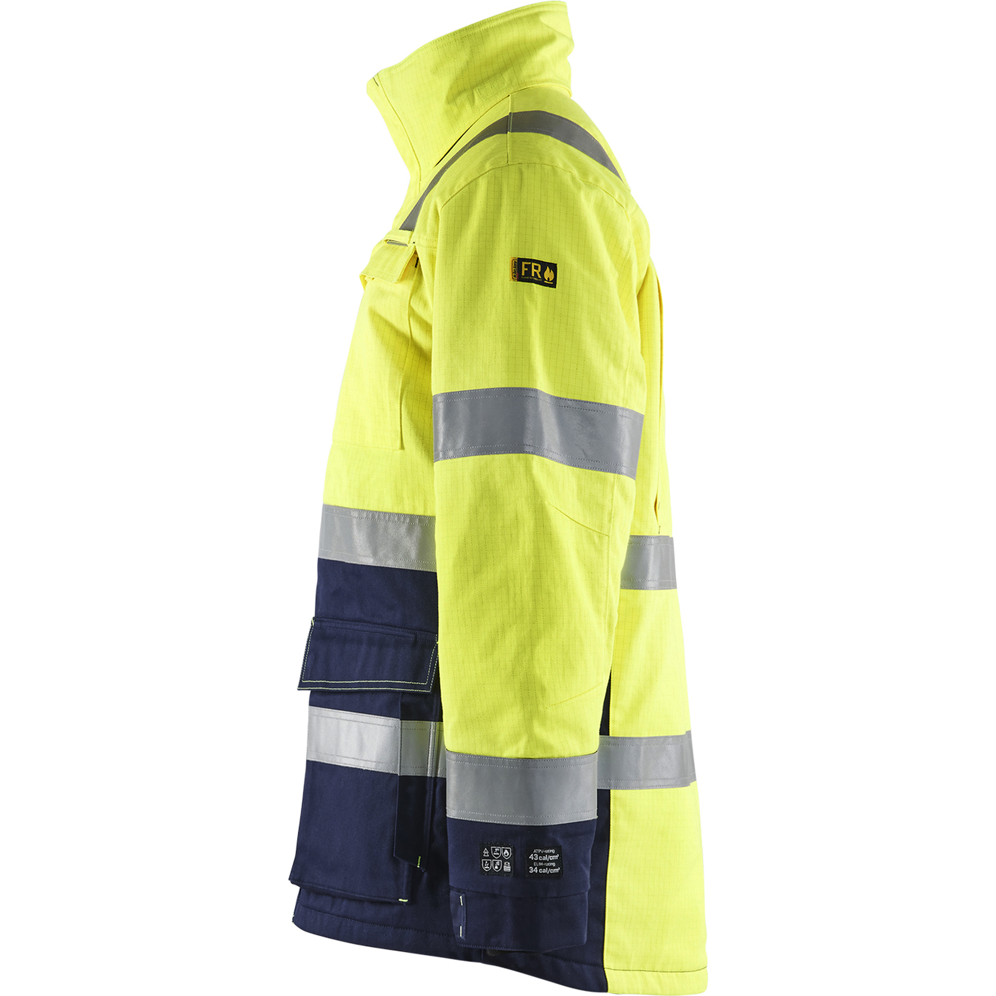 Blaklader Multinorm Winter Parka, Yellow/Navy Blue (3)