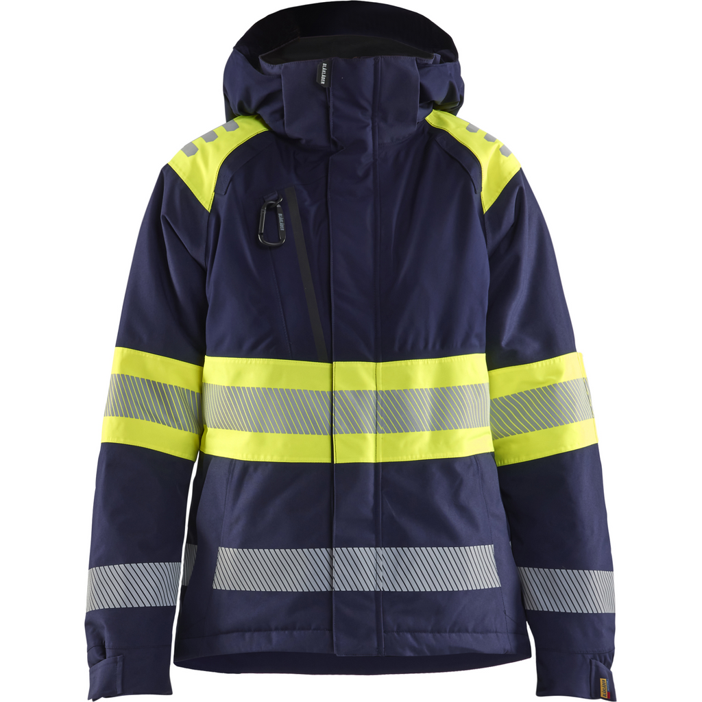Blaklader High Vis Ladies Winter Jacket, Navy/ Yellow