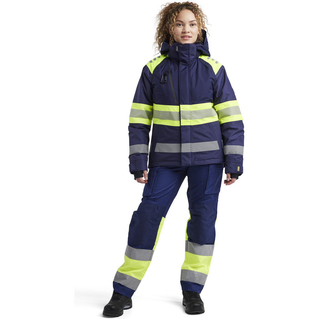 Blaklader High Vis Ladies Winter Jacket, Navy/ Yellow (5)