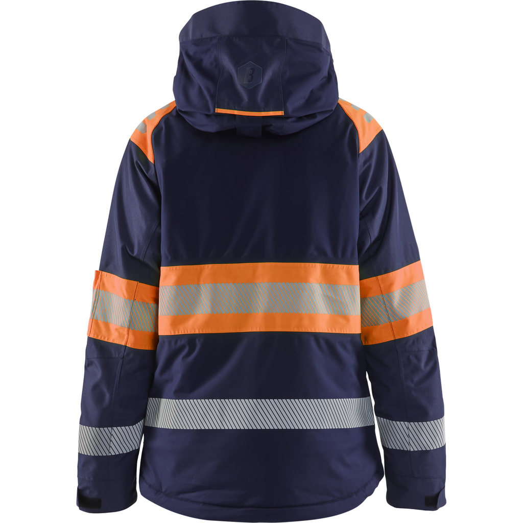Blaklader High Vis Ladies Winter Jacket, Navy Blue/Orange (4)