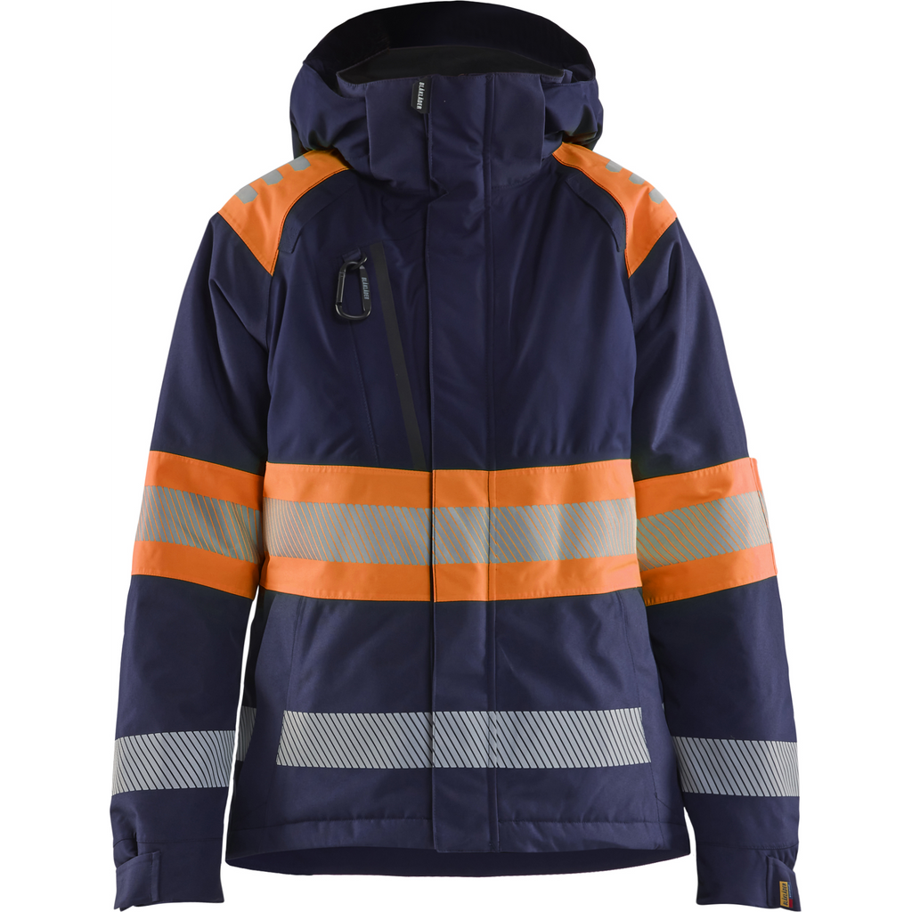 Blaklader High Vis Ladies Winter Jacket, Navy Blue/Orange