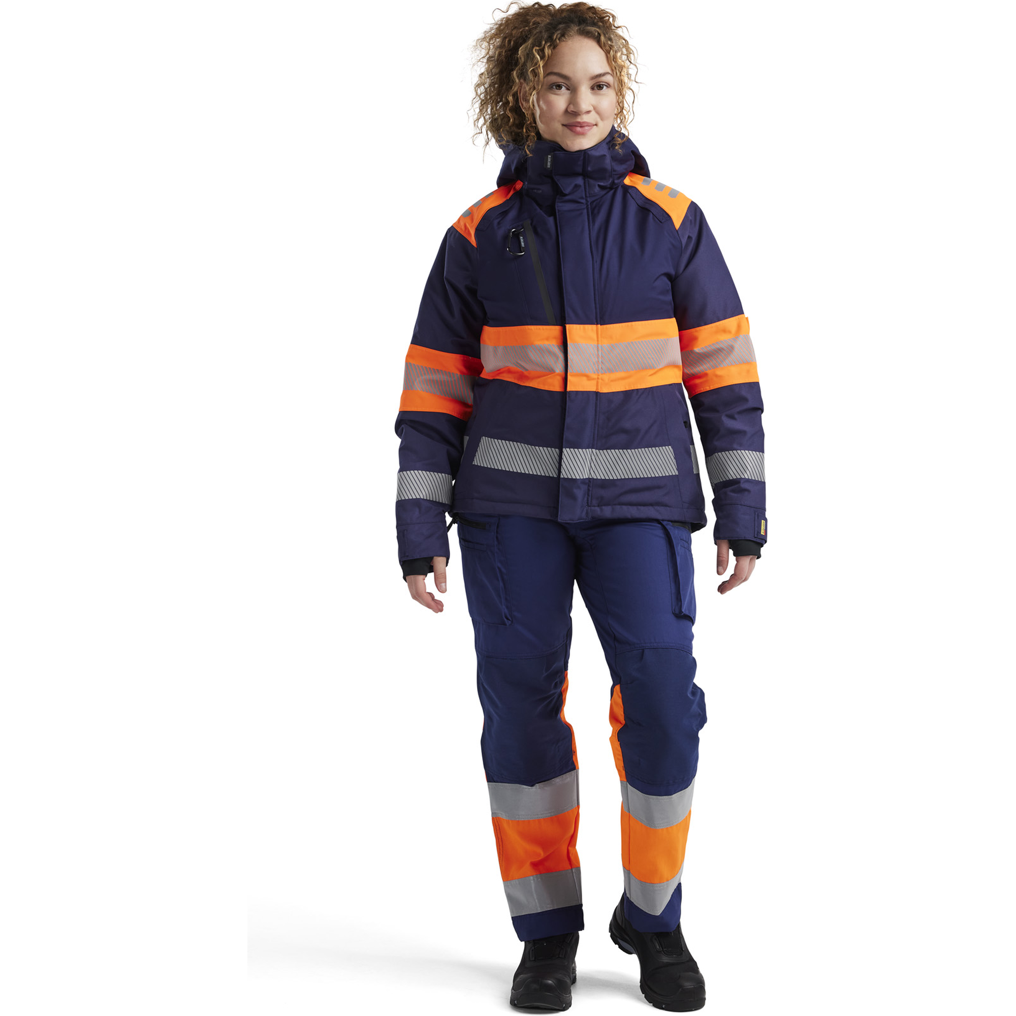 Blaklader High Vis Ladies Winter Jacket, Navy Blue/Orange (5)