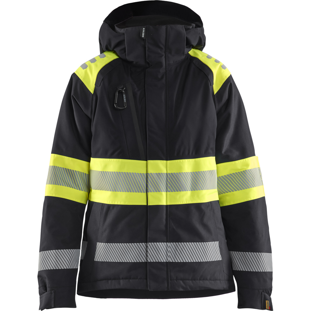 Blaklader High Vis Ladies Winter Jacket, Black/Yellow