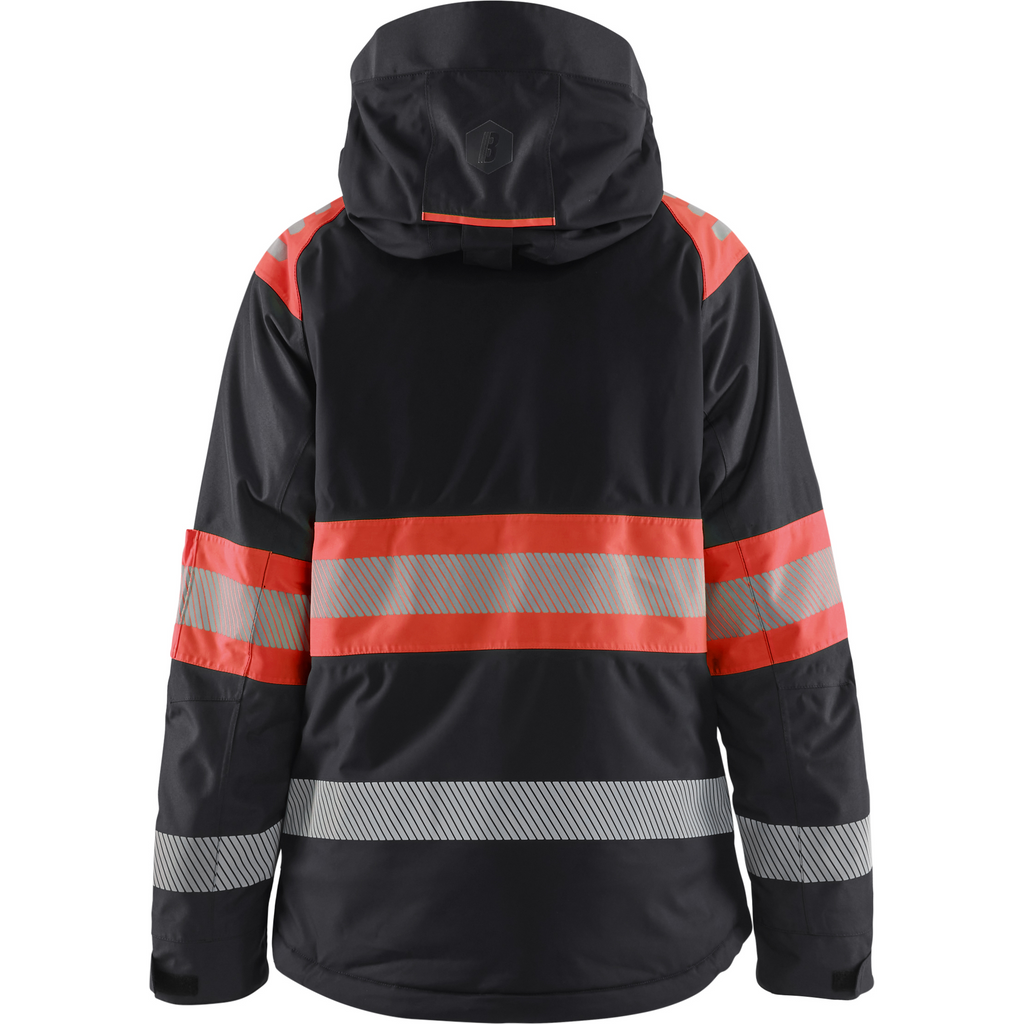 Blaklader High Vis Women's Winter Jacket, Black/High Vis Red (4)