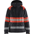 Blaklader High Vis Women's Winter Jacket, Black/High Vis Red