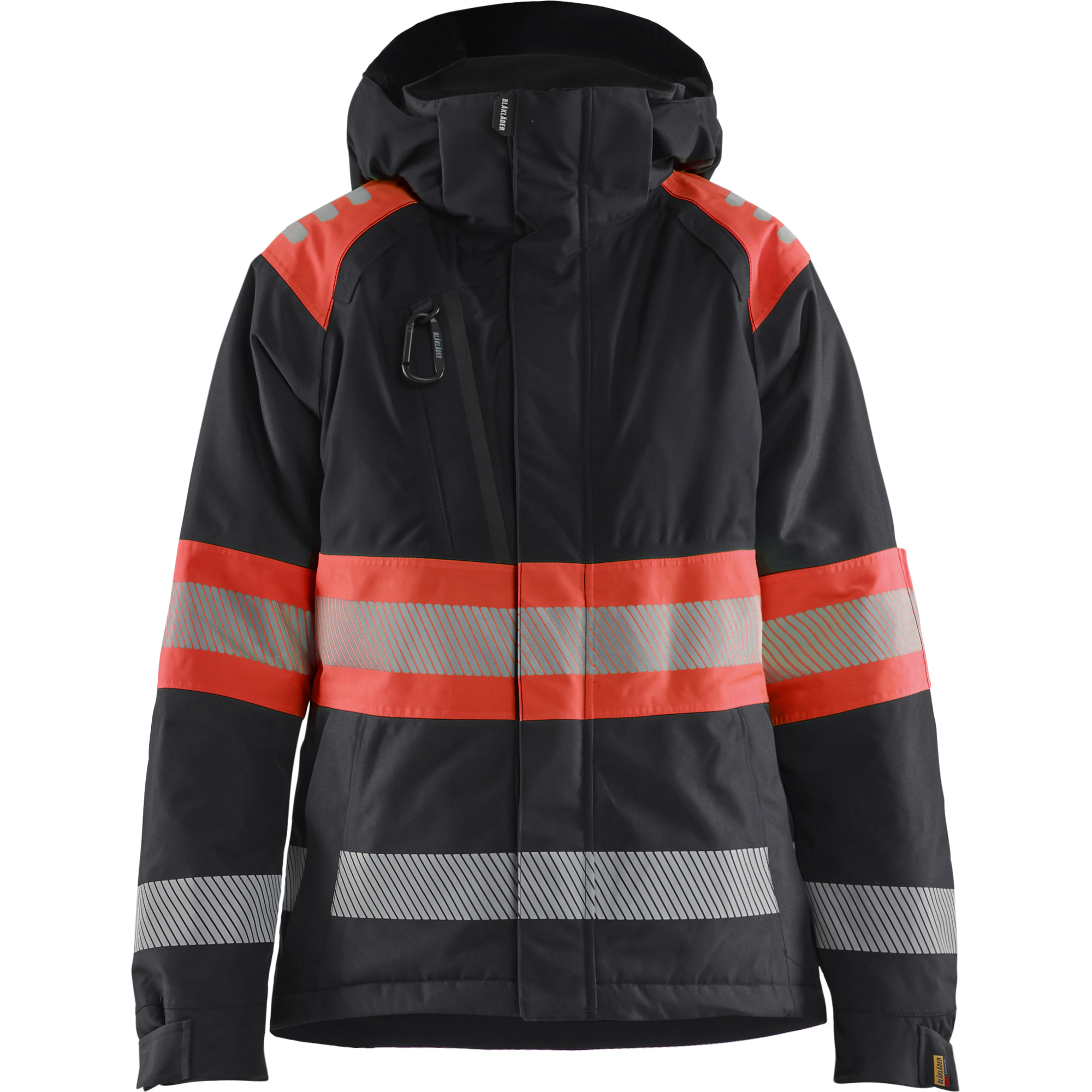 Blaklader High Vis Women's Winter Jacket, Black/High Vis Red