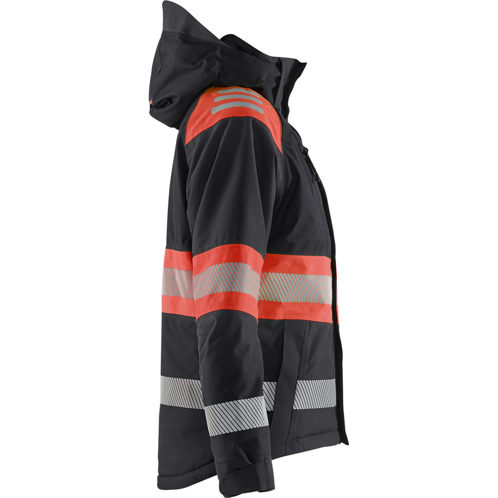 Blaklader High Vis Women's Winter Jacket, Black/High Vis Red (2)