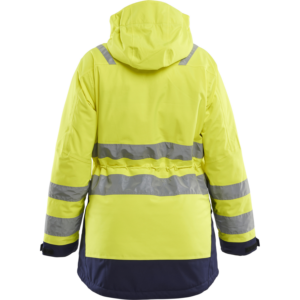 Blaklader High Vis Ladies Winter Parka, Yellow/Navy Blue (4)