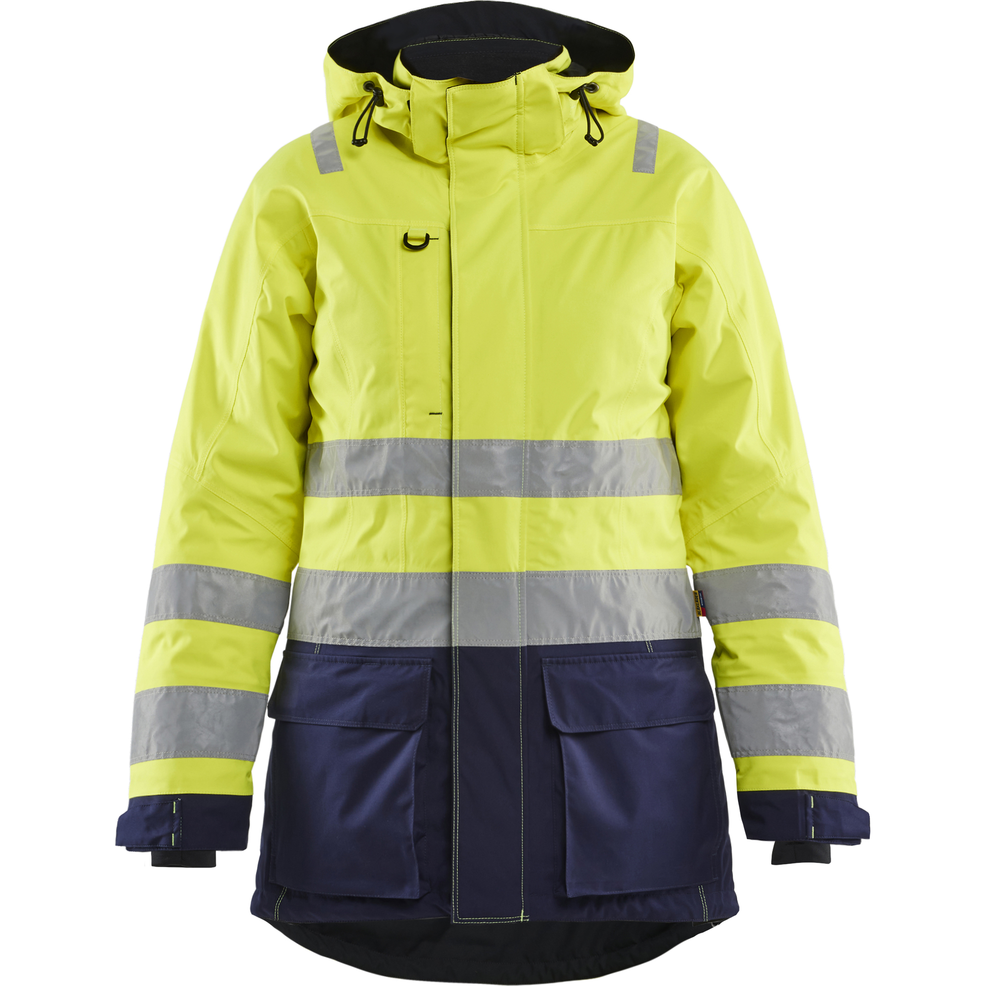Blaklader High Vis Ladies Winter Parka, Yellow/Navy Blue