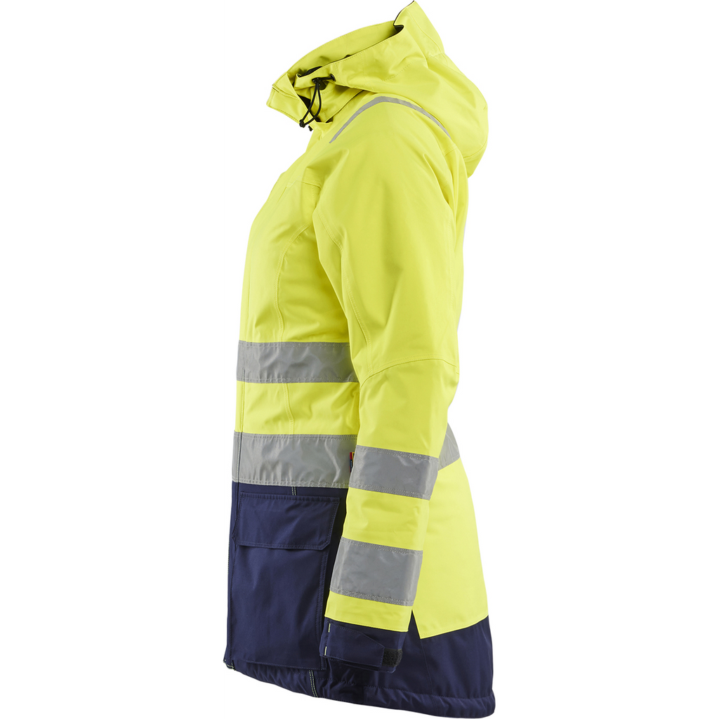 Blaklader High Vis Ladies Winter Parka, Yellow/Navy Blue (3)