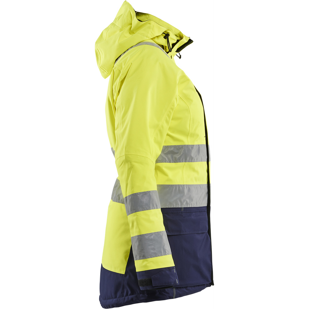 Blaklader High Vis Ladies Winter Parka, Yellow/Navy Blue (2)