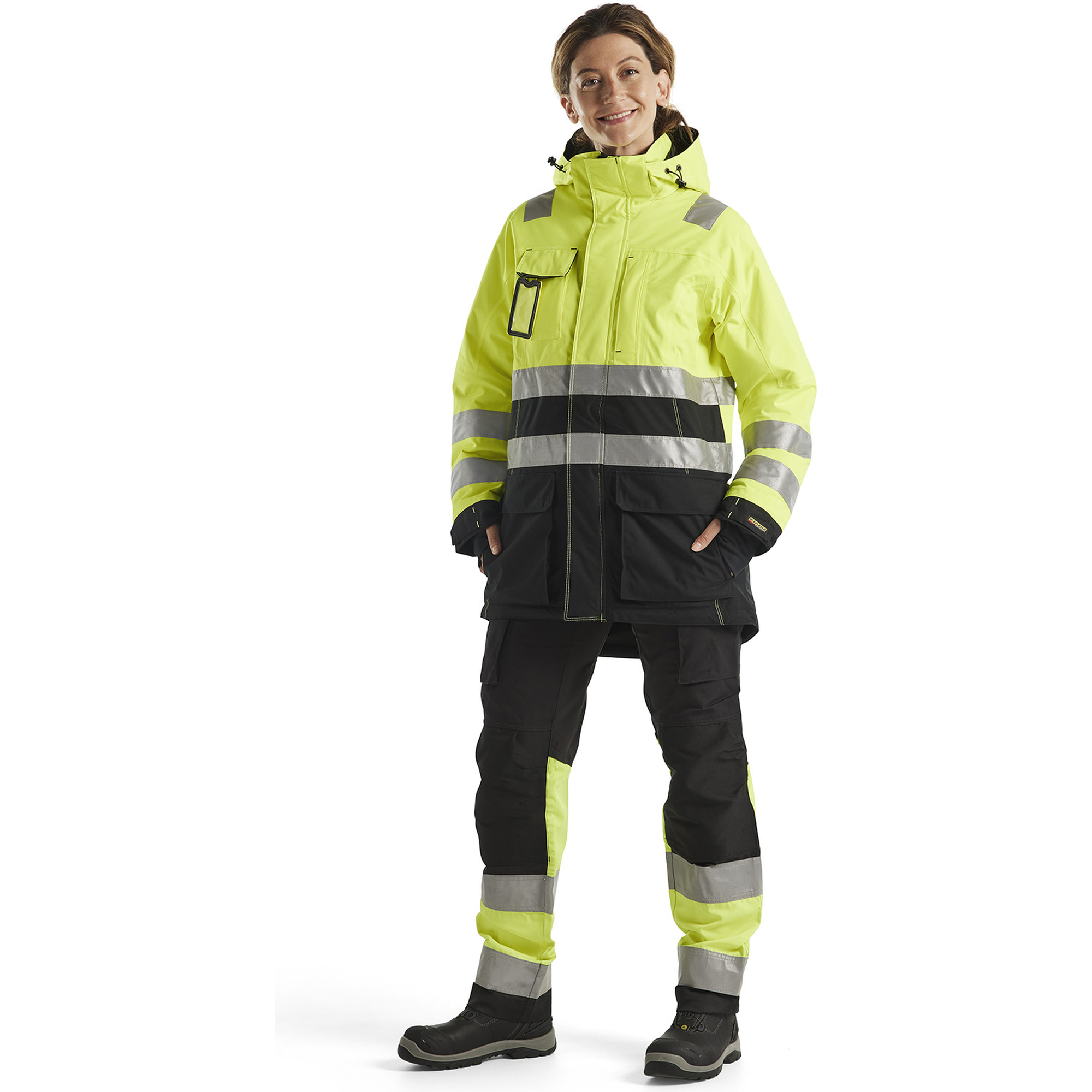 Blaklader High Vis Women's Winter Parka, Yellow/Black (5)