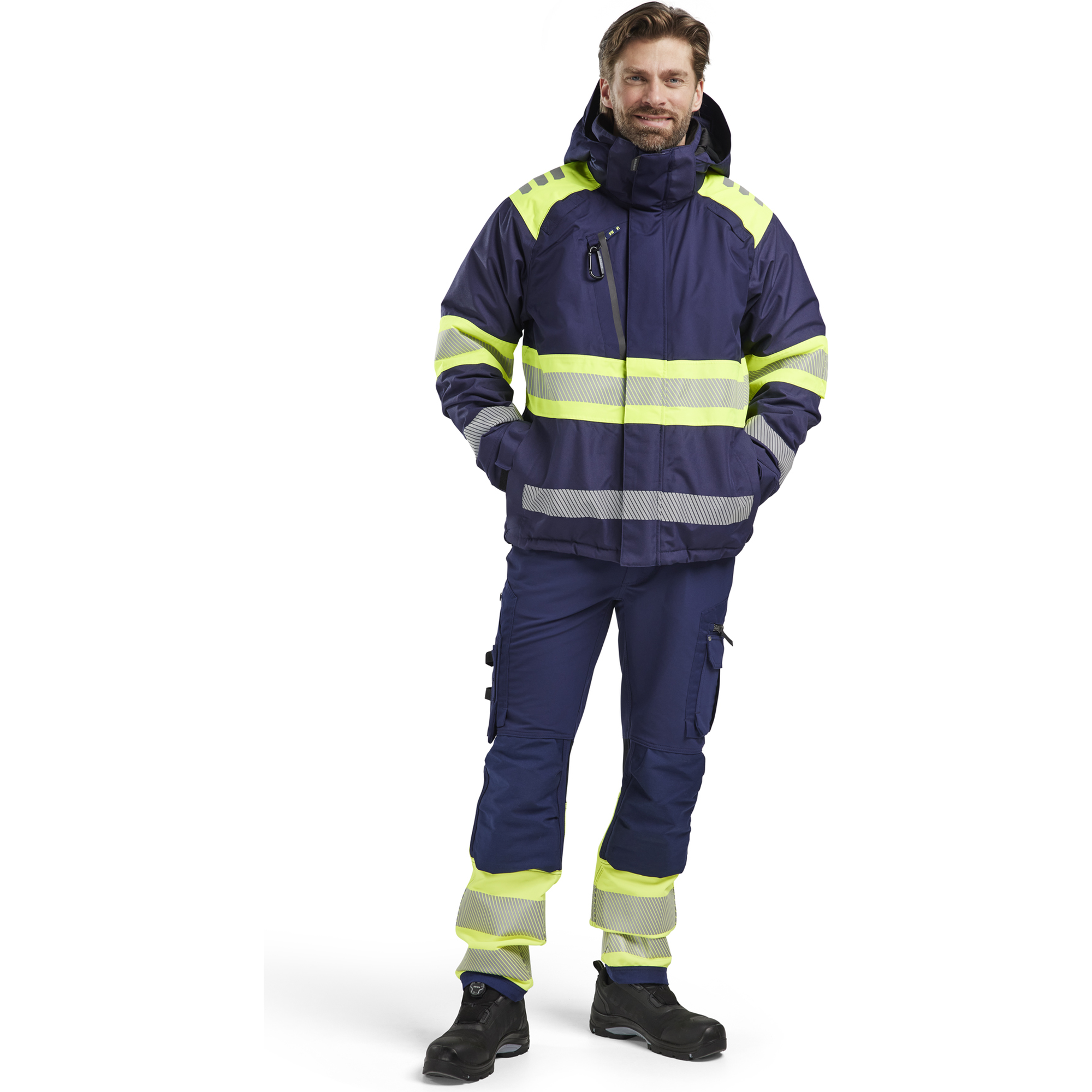 Blaklader High Vis Winter Jacket, Navy Blue/ Yellow (5)