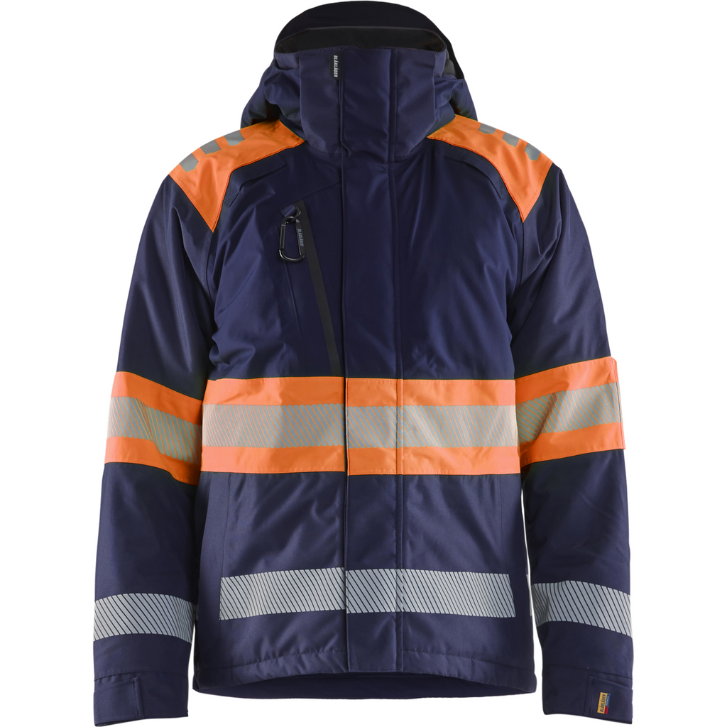 Blaklader High Vis Winter Jacket, Navy Blue/Orange