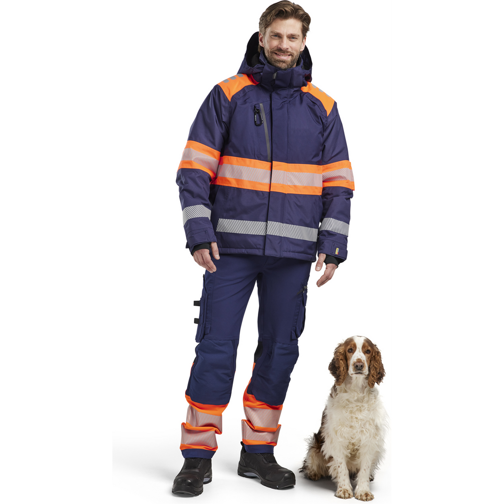 Blaklader High Vis Winter Jacket, Navy Blue/Orange (5)