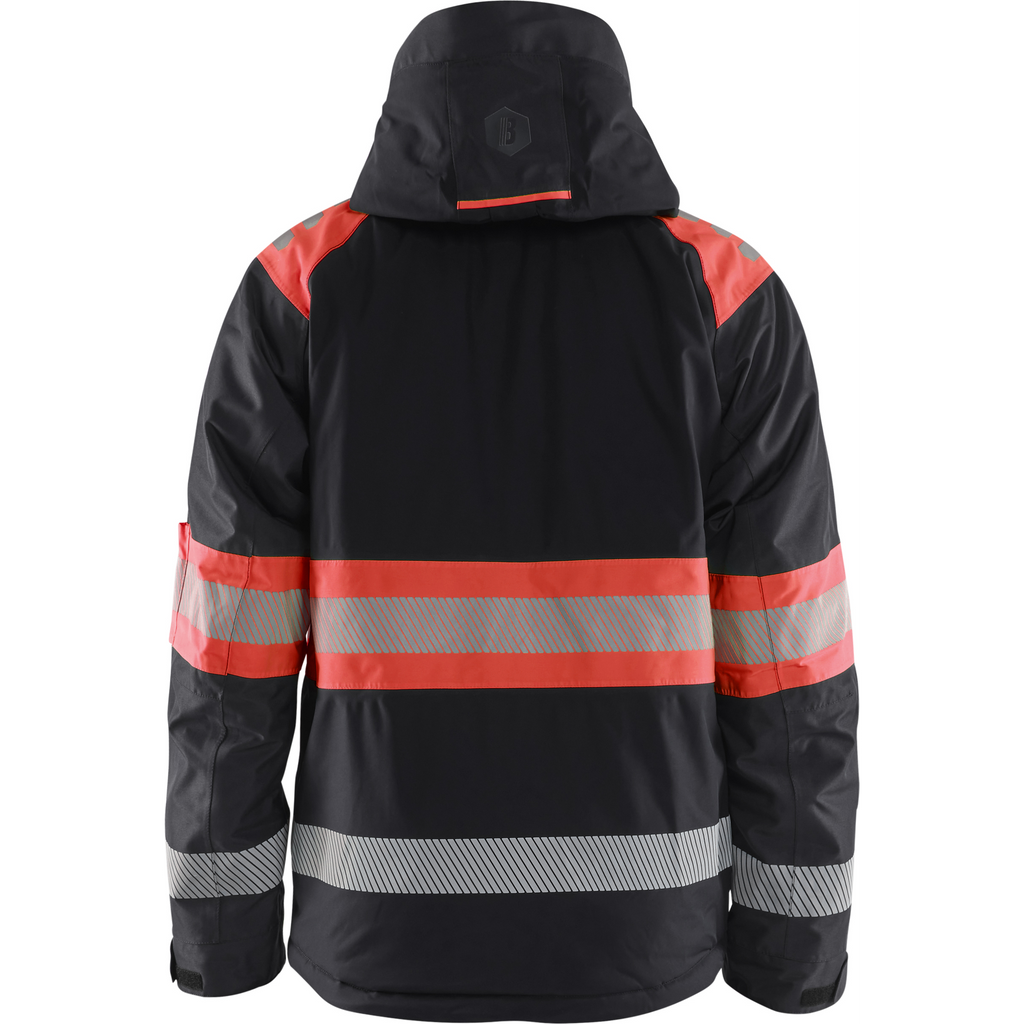 Blaklader High Vis Winter Jacket, Black/High Vis Red (4)