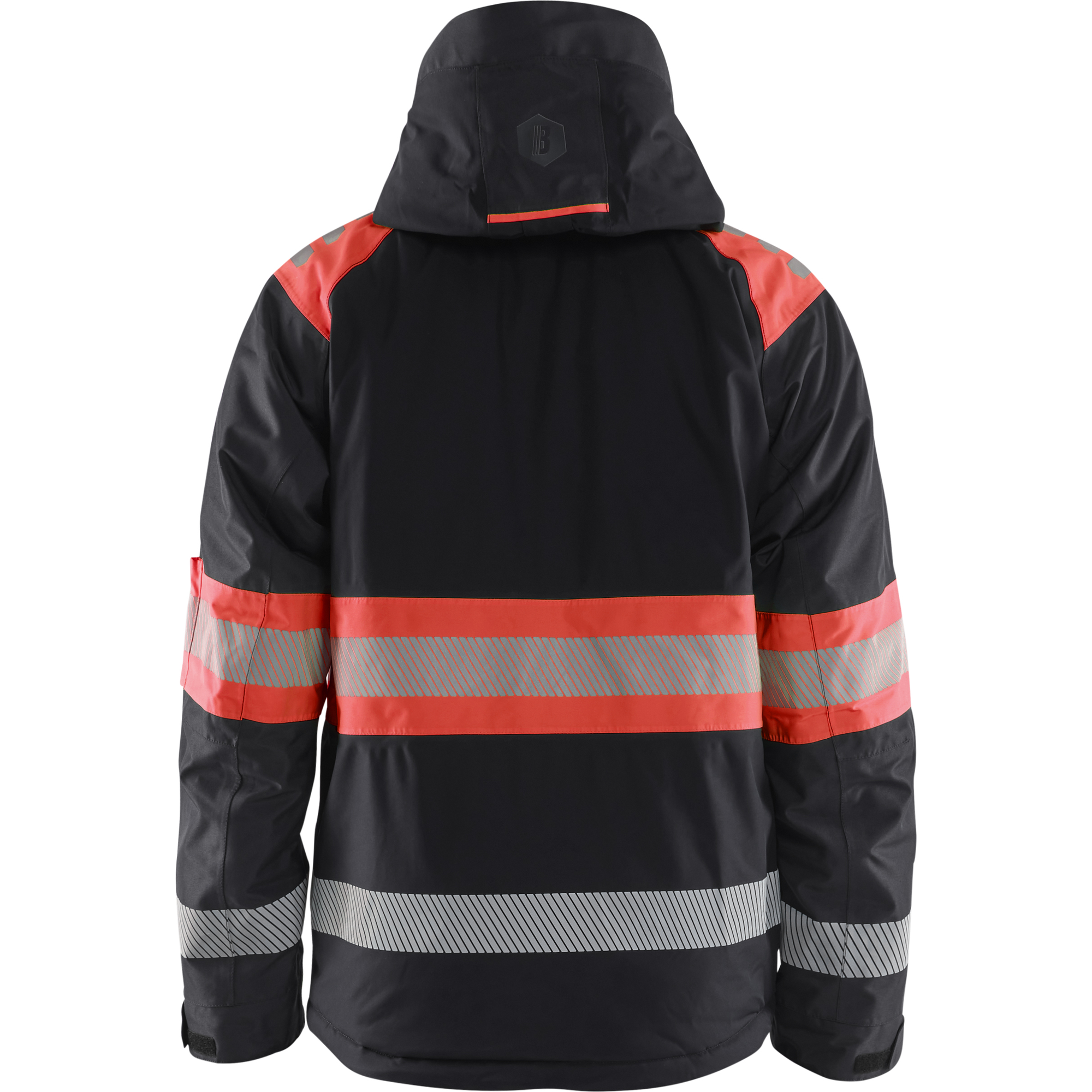 Blaklader High Vis Winter Jacket, Black/High Vis Red (4)