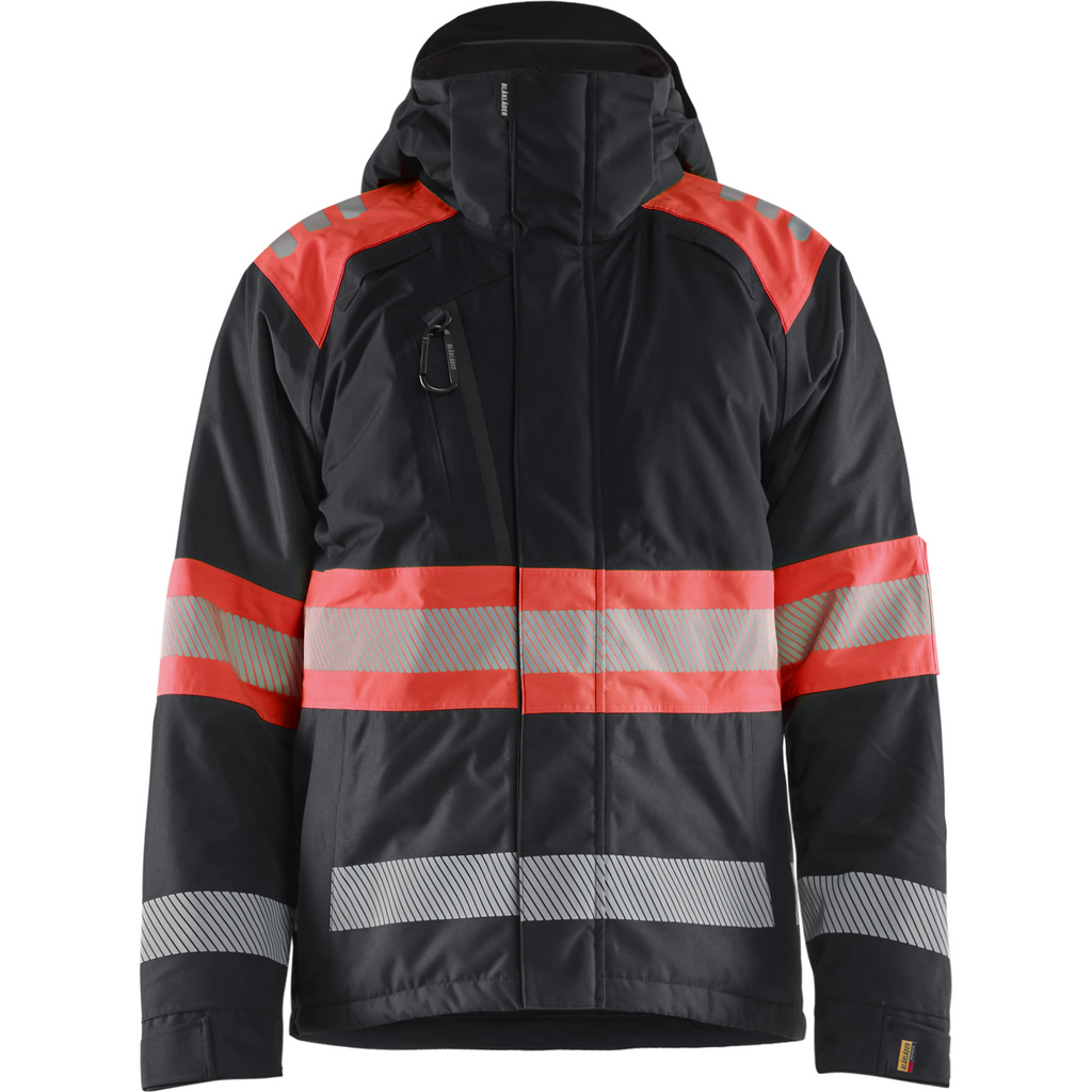 Blaklader High Vis Winter Jacket, Black/High Vis Red