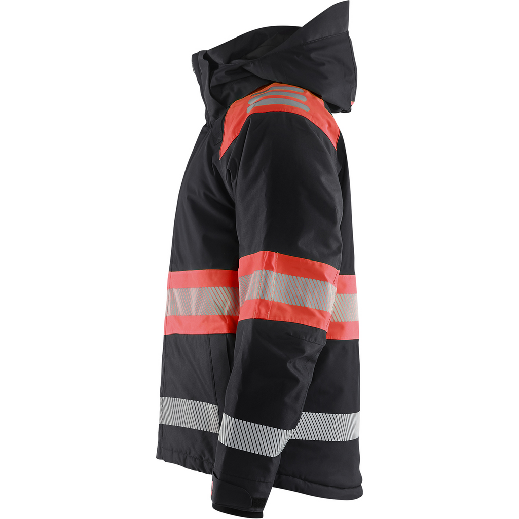 Blaklader High Vis Winter Jacket, Black/High Vis Red (3)