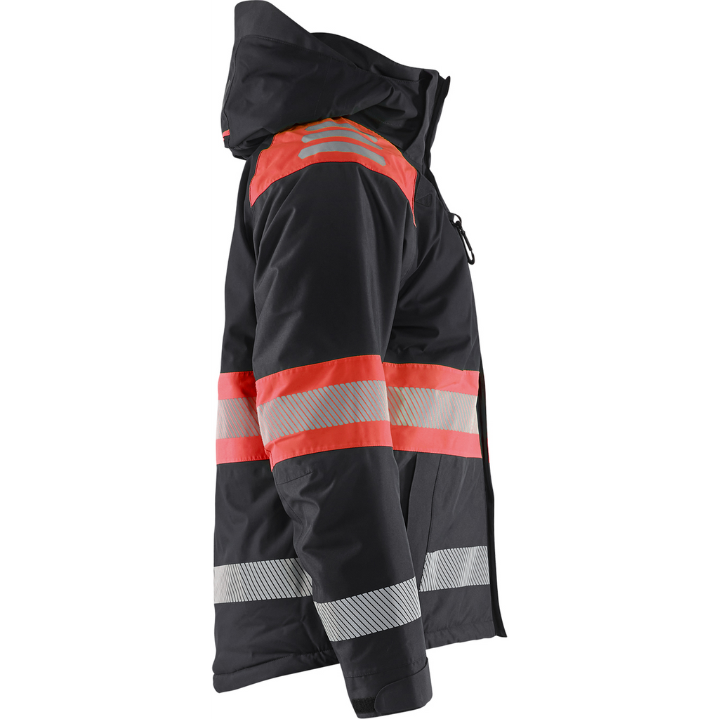 Blaklader High Vis Winter Jacket, Black/High Vis Red (2)