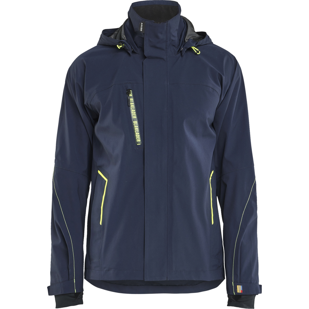 Blaklader Stretch Shell Jacket, Dark Navy/Yellow