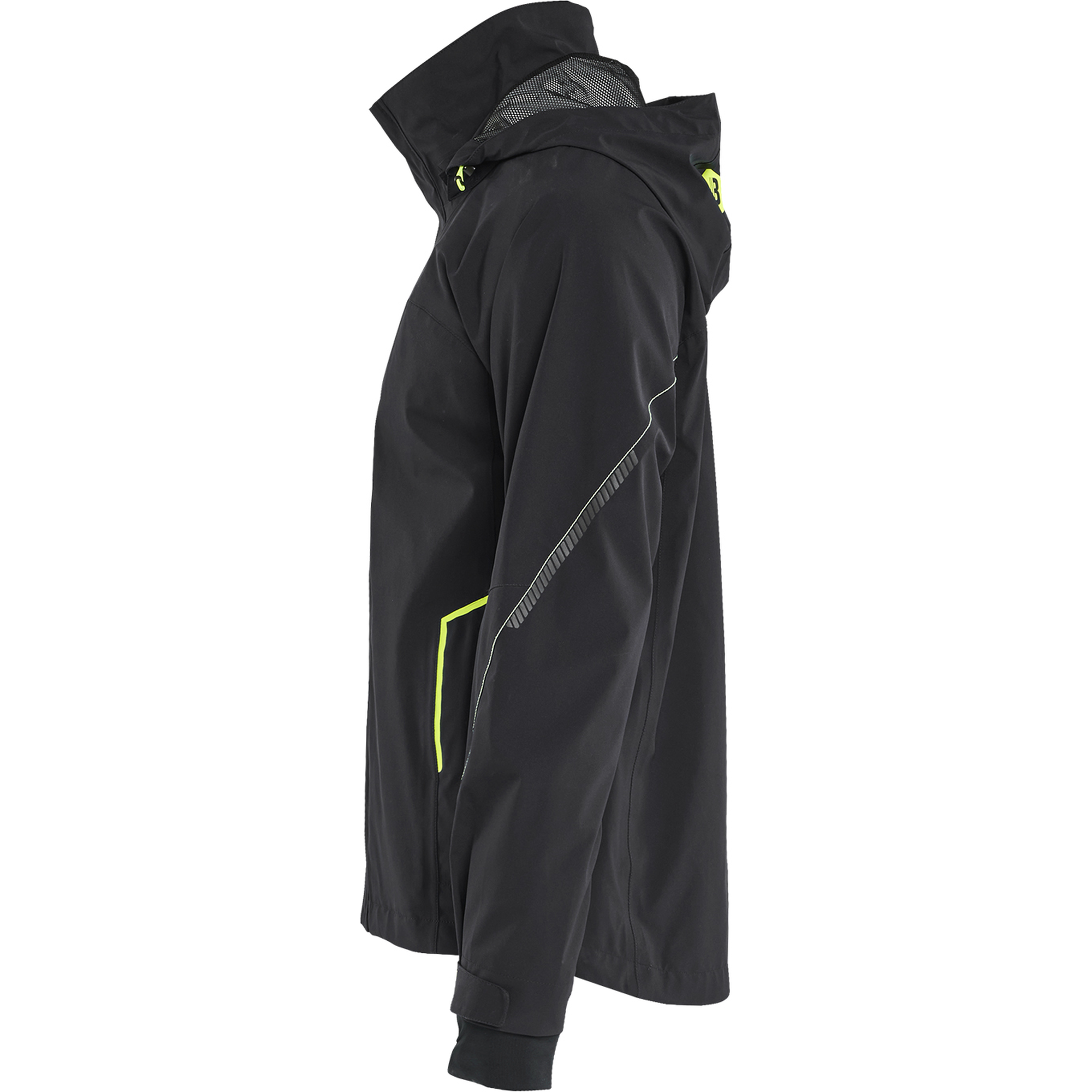 Blaklader Stretch Shell Jacket, Black/Yellow (3)