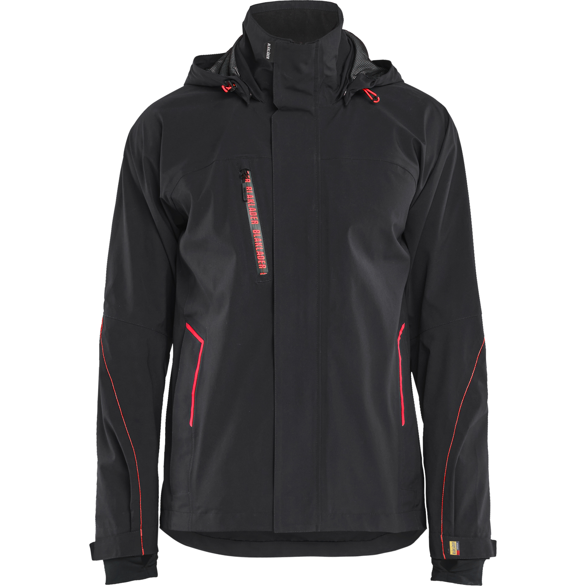 Blaklader Stretch Shell Jacket, Black/Red