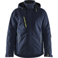 Blaklader Lined Lightweight Stretch Winter Jacket, Dark Navy Blue/Yellow