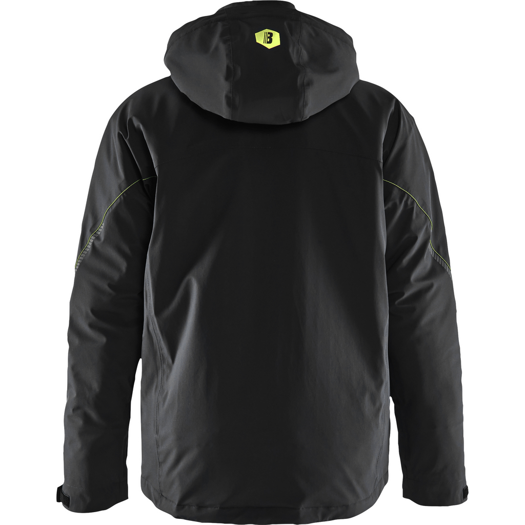 Blaklader Lined Lightweight Stretch Winter Jacket, Black/Yellow (4)